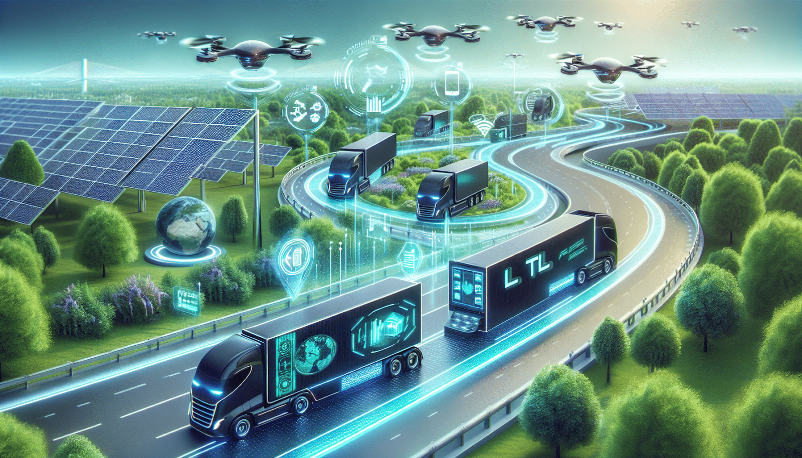 A futuristic illustration of the future of ltl freight.