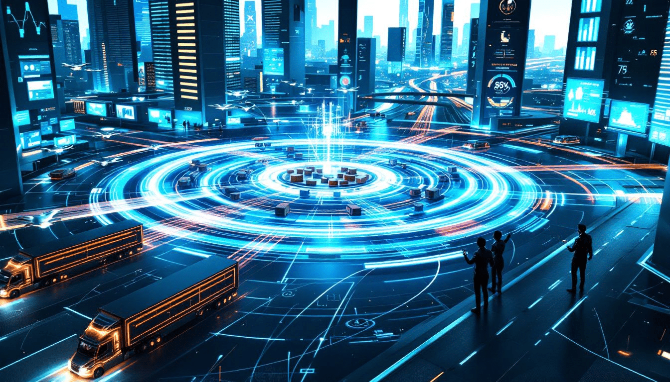 Transportation Management solution in action for freight optimization.