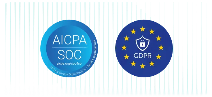 SOC 2 Type II certified and GDPR compliant badge for secure shipping data integration