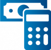 Calculator with Dollar Bill